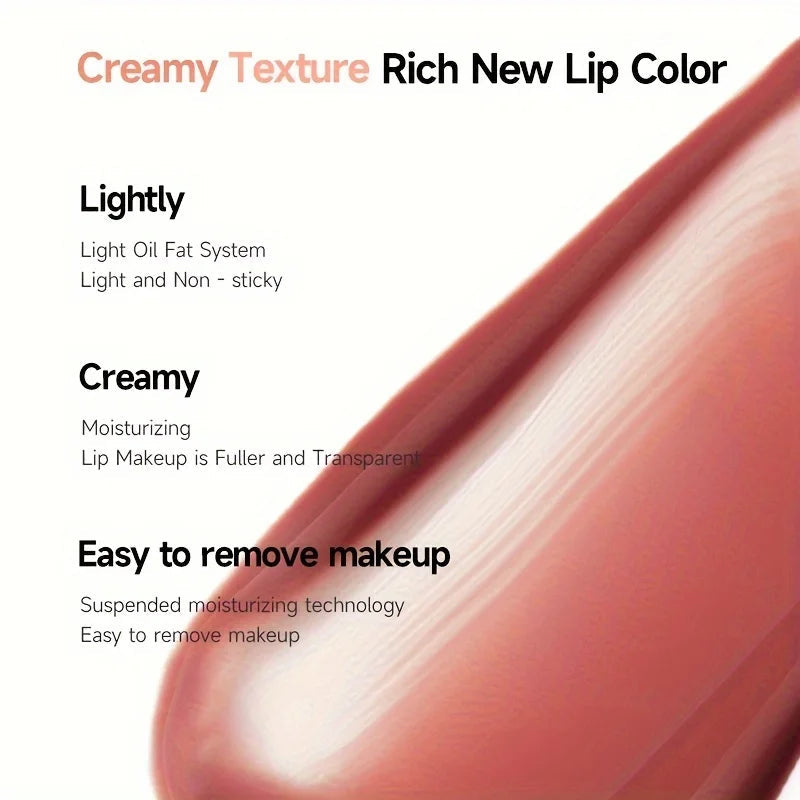 Butter Lip Cream Liquid Lipstick, Non-Sticky, Moisturizing High Pigment For Nude Red Sexy Lip Makeup Cosmetic Good Vibrations