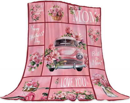 Gifts from Daughter Son for Mother's Day Birthday Mom Gifts Anniversary Unique Gifts for Mom Super Soft Flannel Throw Blankets Good Vibrations