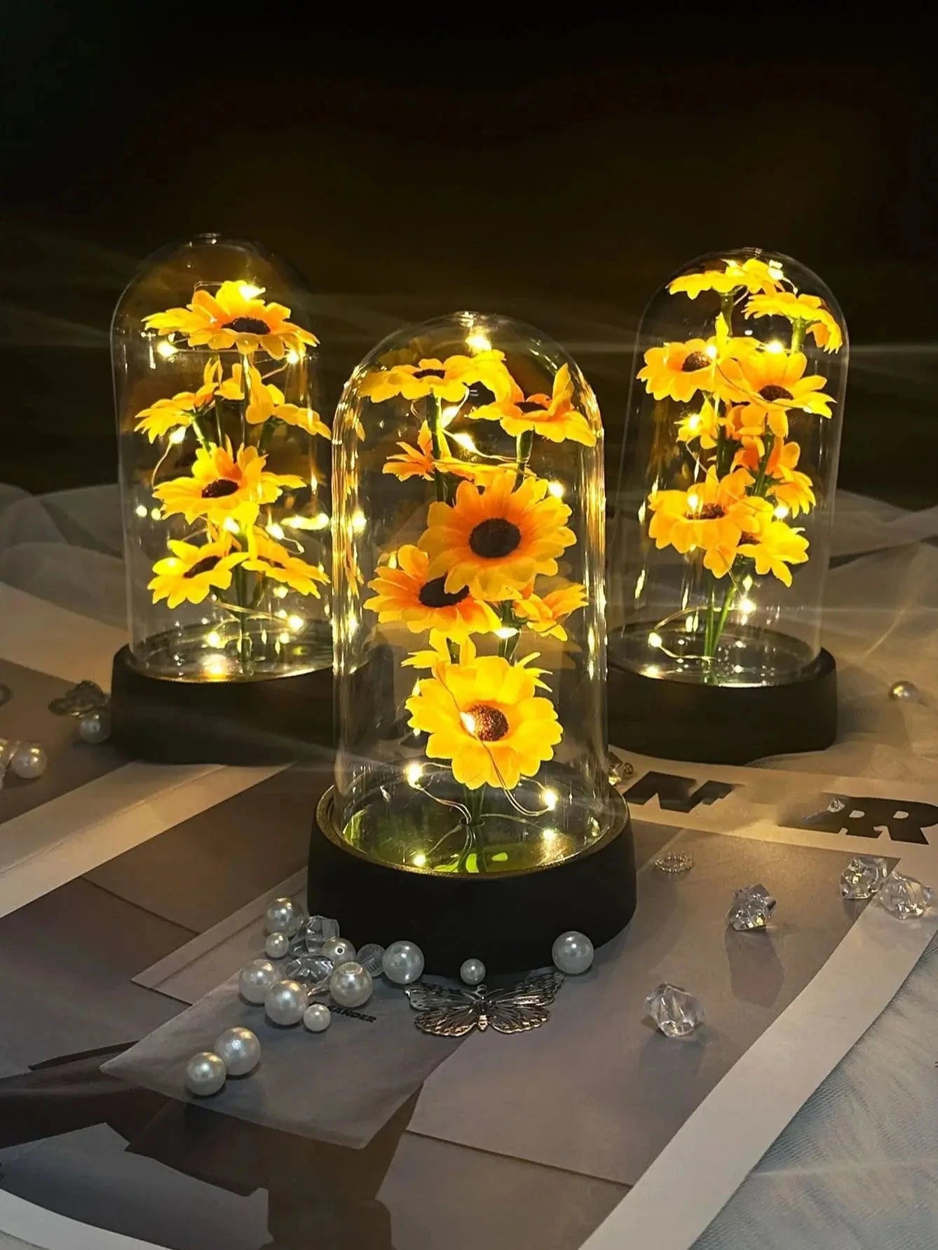 Graduation season gift small sunflower plastic set Mother's Day send wife send mother Valentine's Day eternal flower gift Birthd Good Vibrations