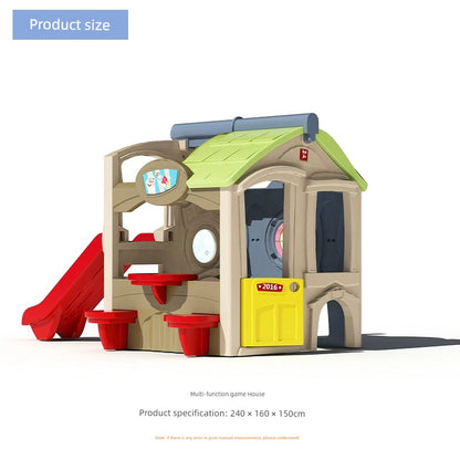 Kids' Playhouse Outdoor Play House Toys Indoor Multifunctional Small House Slide Combination Mushroom House Amusement Park Good Vibrations