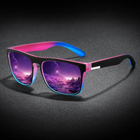 Sporty Square Fashion Glasses for Men and Women,Anti-Reflective PC LensesComposite Frame,Ideal for Cycling, Driving,Beach Travel Good Vibrations