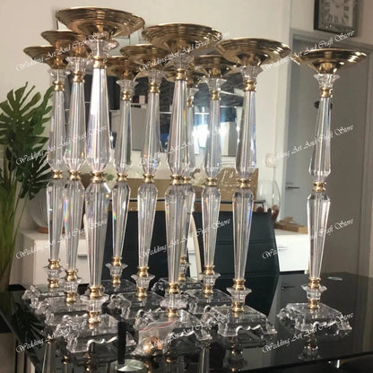 10pcs(40cm to 100cm tall)Acrylic Vase Stand Wedding Centerpieces, Tall Wedding Centerpieces Clear Column Flower Stand  412 Good Vibrations