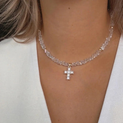 Big CCB Ball Beaded Chain With Heart Beads Pendant Necklace for Women Trendy Ladies Beades Collar on Neck Accessories Gift Good Vibrations