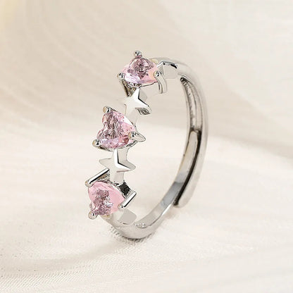 925 Sterling Silver Ring Hot AAA Zircon adjustable Size Engagement Rings For Women Wedding Ring Party Fashion Nice Jewelry Gift Good Vibrations