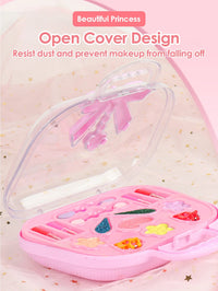 Children's Beauty Small Handbag Toy Girl Makeup Bag, Makeup Toy Princess Washable Pretend Play Makeup Set Toy Good Vibrations