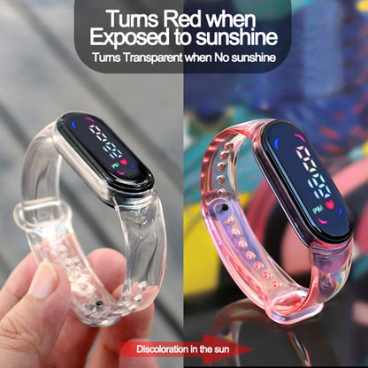 Mario Bros Children's Watches Action Figures Luigi Princess Peach Yoshi Bowser kids Sport Wristband Waterproof Digital Watch Toy Good Vibrations