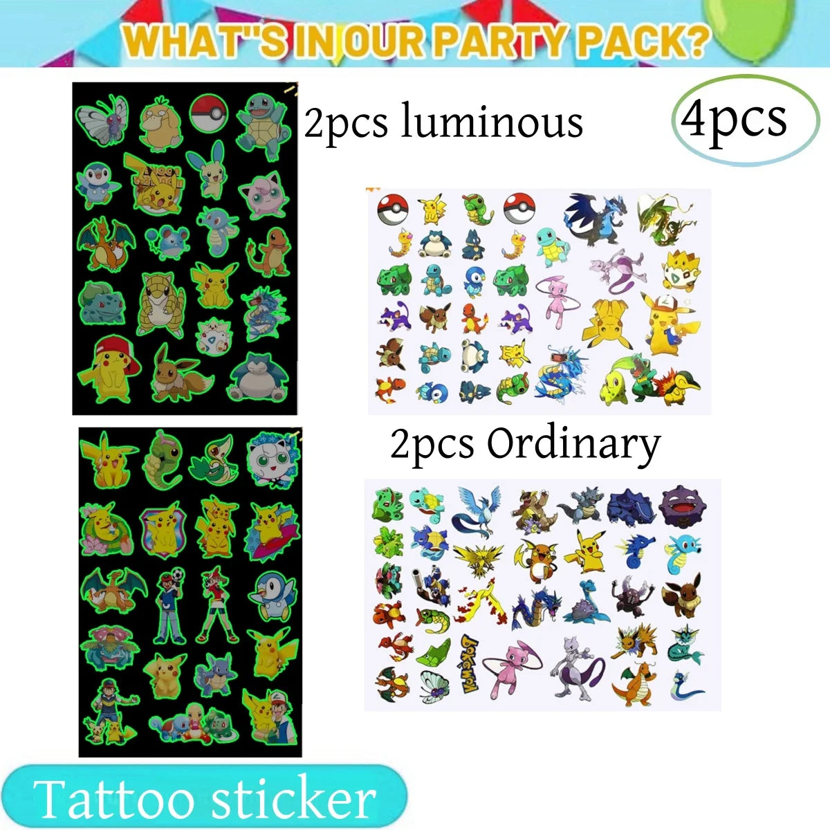 Pokemon Birthday Party Decorations Pikachu DIY Sticker Tableware Plate Tablecloth Baby Shower Kids Favors Gifts Party Supplies Good Vibrations