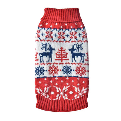 Dog Christmas Clothes Winter Dog Sweater Warm Clothing 2025 Pupppy Sweatshirt Dog Coat for Large Dogs Striped Print Pet Pullover Good Vibrations