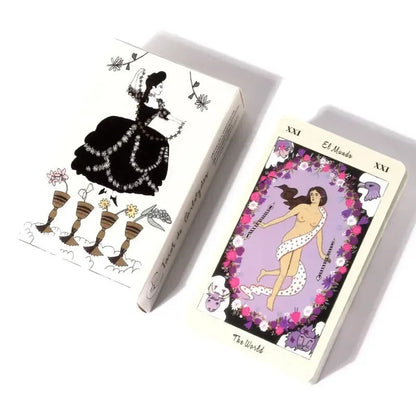 Tarot De Carlotydes Cards Poker Size Divination Fortune Telling Tarot Cards Deck Friend Party Entertainment Board Game Good Vibrations