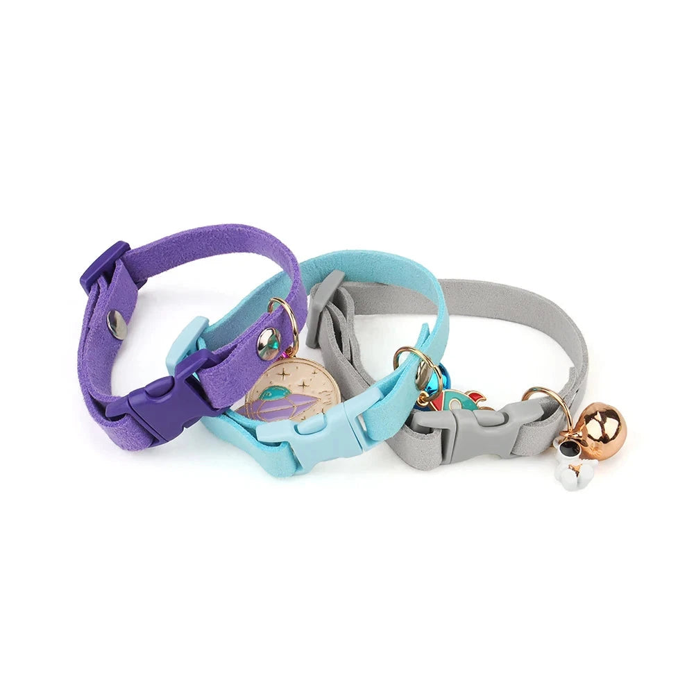 Pet Collar,Cat Collar/Puppy Collar with Bell & Metal Pendant To Prevent Getting Lost Adjustable Size for Puppies and Cats Collar Good Vibrations