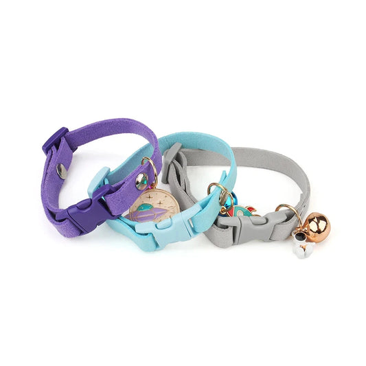 Pet Collar,Cat Collar/Puppy Collar with Bell & Metal Pendant To Prevent Getting Lost Adjustable Size for Puppies and Cats Collar Good Vibrations