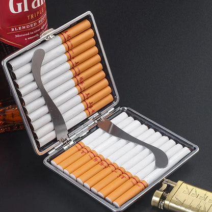 Fashion Cigarette Case 20pcs Metal Cigarette Holder Coarse Pack Anti-pressure Moisture-proof Portable Cigarette Case Good Vibrations Adult Super Store