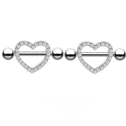 Pink Heart Nipple Piercing Barbell Set Shiny Crystal Nipple Rings Bulk For Women Flower Nippel Jewelry Pack Piercing Teton Lots Good Vibrations Adult Super Store
