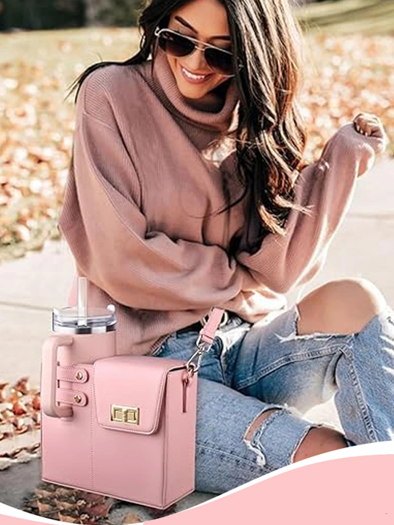 Outdoor portable crossbody water cup protection multifunctional universal water bottle storage bag single shoulder solid color Good Vibrations