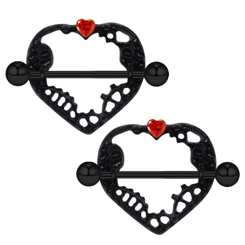 Gothic Nipple Rings Spider Skull Nipple Piercing Jewelry Halloween Body Jewelry Good Vibrations Adult Super Store