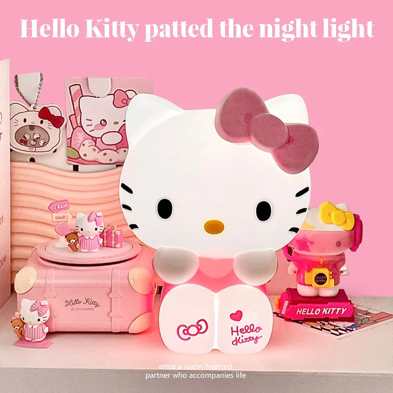 Kawaii Kt Cat Touch Night Light Kawaii Bedside Lamp Cute Anime Decor for Girls Room Gift with Soft Glow Good Vibrations