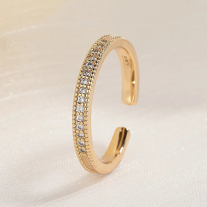 925 Sterling Silver Ring Hot AAA Zircon adjustable Size Engagement Rings For Women Wedding Ring Party Fashion Nice Jewelry Gift Good Vibrations