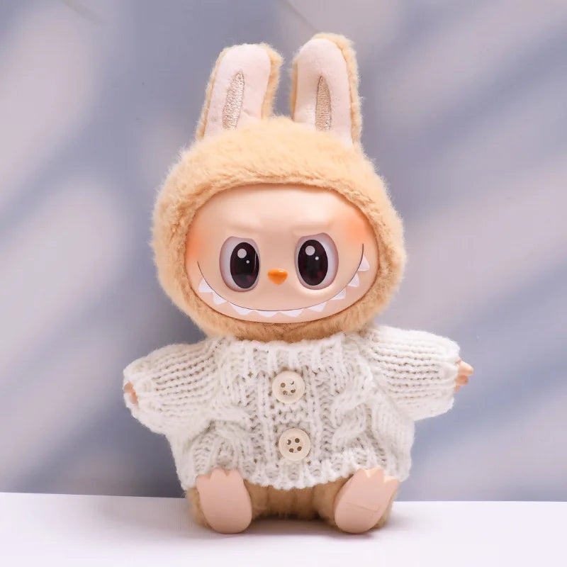 17cm Cute Mini Plush Doll'S Clothes Outfit Accessories For Korea Kpop Exo Labubu Idol Dolls Sweater Clothing DIY Kids Girl Gift Good Vibrations