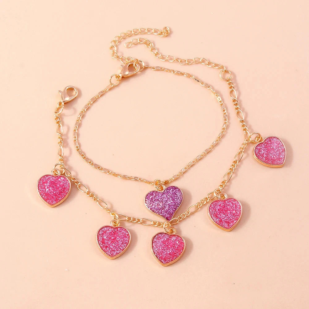 Aihua Boho Gold Color Red Heart Cherry Necklace Romantic Sweet Simple Clavicle Necklaces for Women Collar Fashion Jewelry Gifts Good Vibrations