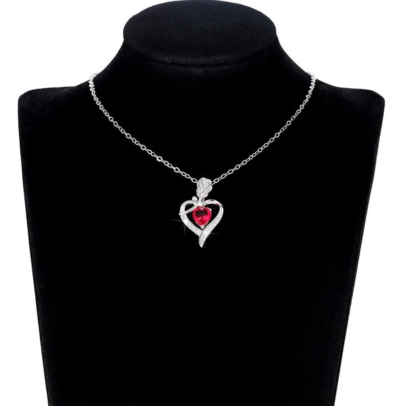 Elegant Style Heart shaped Pendant Necklace Hollow Design Mother's Day Gift Party Suitable for Best Friends Without Box Good Vibrations