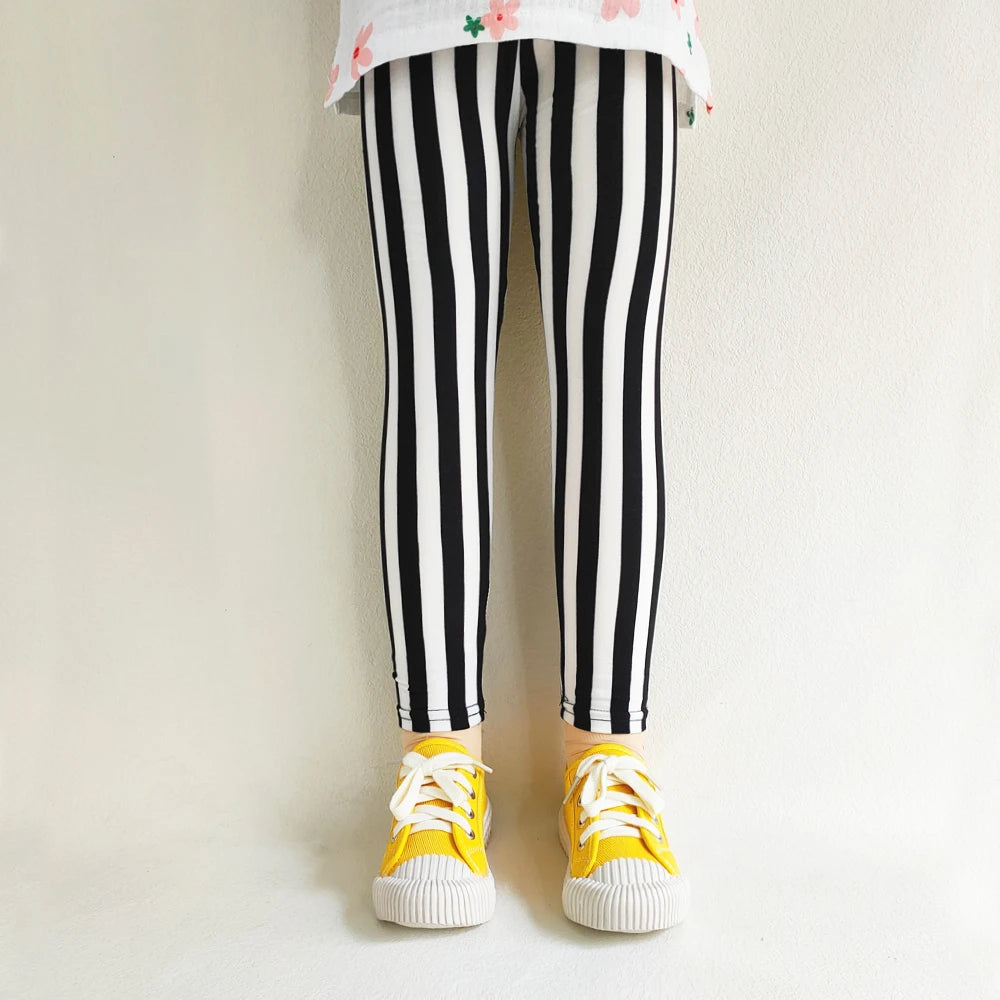Girls' Leggings Fashion Cartoon Tight Pants Spring and Autumn Baby Girls Slim Fit Flower Leggings Summer Children's Pants Good Vibrations