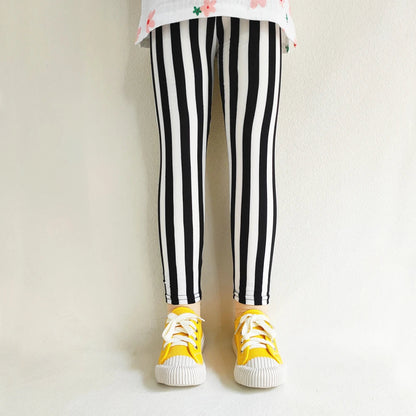 Girls' Leggings Fashion Cartoon Tight Pants Spring and Autumn Baby Girls Slim Fit Flower Leggings Summer Children's Pants Good Vibrations