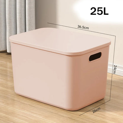 New Home Container Stackable Storage Box Organizer Container With Lid Cover Plastic Good Vibrations
