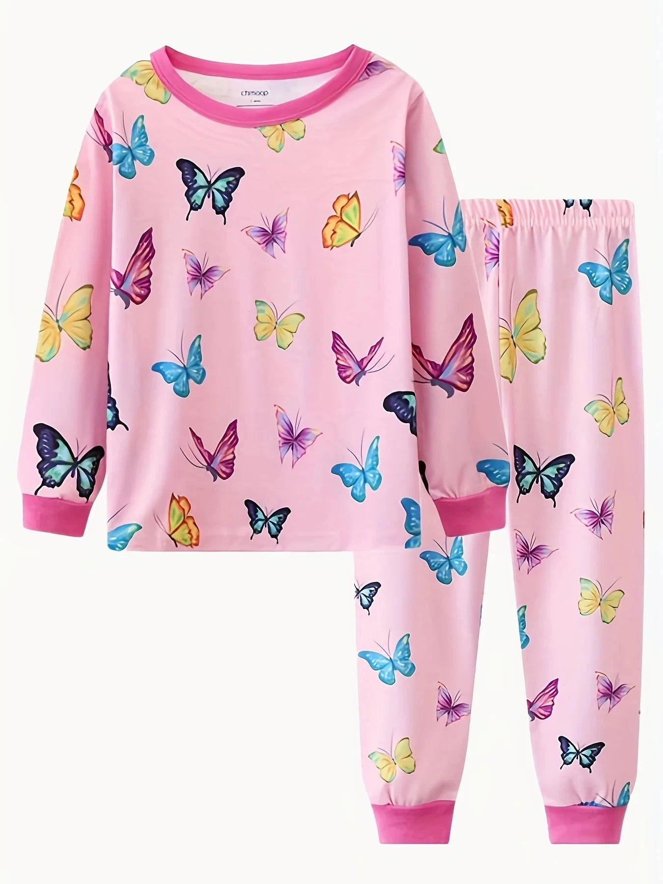 Girls Unicorn Cartoon Long Sleeve Pajamas Two Piece Set Good Vibrations
