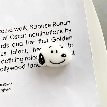 Snoopy Cartoon Cable Sleeve with Cable Bite Protector Soft USB Protective Data for IPhone USB Charger Cable Cord Protector Good Vibrations