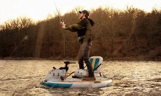 Single Seat Motorized Boat Small Round Drop Stitch Inflatable Fishing Motor Boat For River Lake Good Vibrations