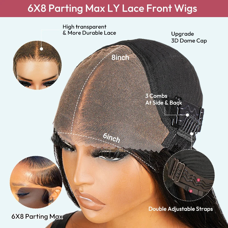 WestKiss Side Part Glueless Layered Cut Human Hair Wig RTG Body Wave 6x8 Lace Closure Wig Pre Plucked Pre Cut Pre Bleached Good Vibrations