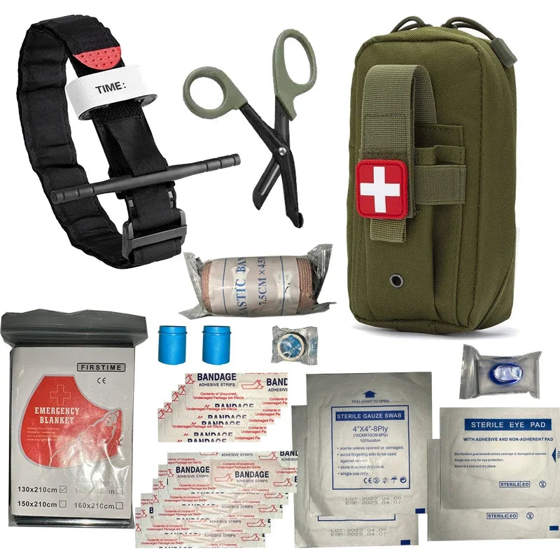 IFAK Trauma Survival Kit First Aid Medical Pouch Emergency Survival Gear Equipment with Molle Car Travel Hiking Tourniquetrats Good Vibrations