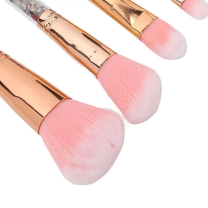 Ergonomic Makeup Brush Kit with Stylish Handles - Versatile Cosmetic Brushes for beauty Salons & At Home Use Good Vibrations