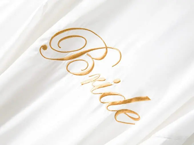 Bridesmaid Robes Rose Gold Bride Robe Wedding Bridesmaid Gift Satin Lace Robe Bridal Dressing Gown Bachelorette Party Pajamas Good Vibrations