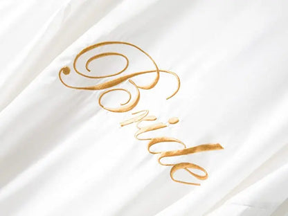 Bridesmaid Robes Rose Gold Bride Robe Wedding Bridesmaid Gift Satin Lace Robe Bridal Dressing Gown Bachelorette Party Pajamas Good Vibrations