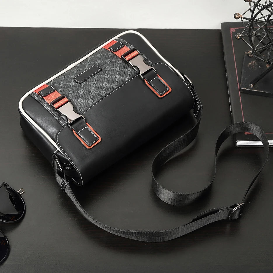 Designer Crossbody Bag Casual Messenger Bag for Men Bags Business Work Man Shoulder Bag Luxury Brand Sling Bags Leather Male Bag Good Vibrations