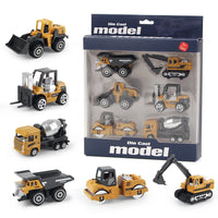 6pcs/set Alloy Engineering Truck Toy Car Classic Construction Model Vehicle Loader Tractor Excavator Toys for 3 years Boys Gifts Good Vibrations