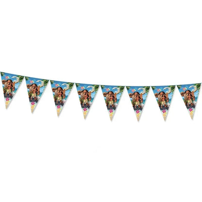 New MINISO Moana Theme Children Birthday Party Disposable Tableware Cup Plate Flag Kids Girls Wedding Party Decoration Supplies Good Vibrations
