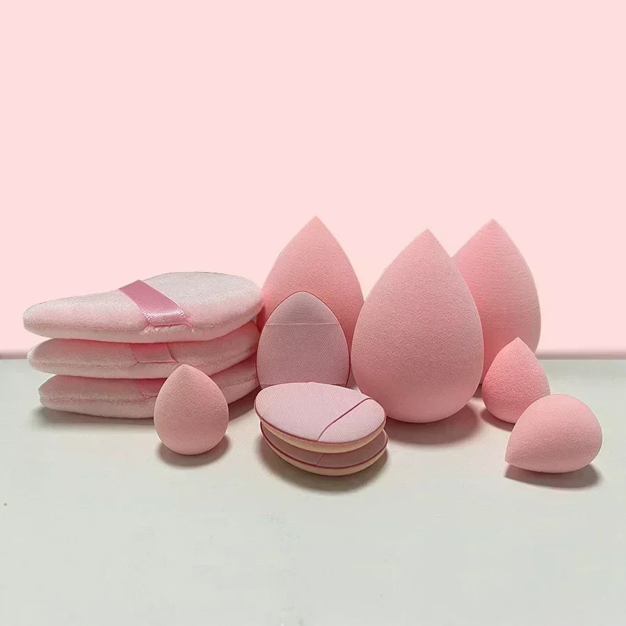 12Pcs Makeup Sponge Blender Beauty Egg Set Foundation Sponges Liquid Cream Cosmetic Puff Women Make Up Accessories Beauty Tools Good Vibrations