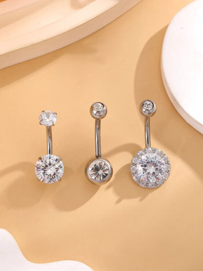 3pcs Gold Color Heart Butterfly Dangled Belly Piercing Sets 14G Stainlees Steel Navel Jewelry for Women Girls Body Belly Rings Good Vibrations Adult Super Store