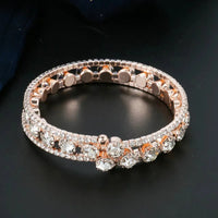 Three Layer Full Diamond Exquisite Fashionable High-end Versatile Personality Bracelet Shining Rose Gold Retro Good Vibrations