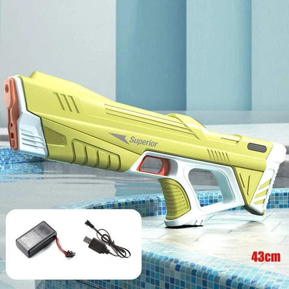 43cm Full Electric Automatic Water Storage Gun Toys Portable Children Summer Beach Outdoor Fight Fantasy Toys for Boys Kids Game Good Vibrations