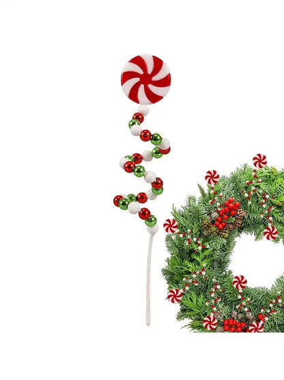 Christmas Candy Cane Decorations Christmas Tree Decoration Red White Lollipop Decoration Curved Candy Christmas Tree Stems Decor Good Vibrations
