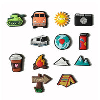 Shoe Charms for Crocs Accessories
 Picnic Bus Shoes Charm for Croc Decorations Pins Men Accessory Jeans Woman Clogs Clips Badges Good Vibrations