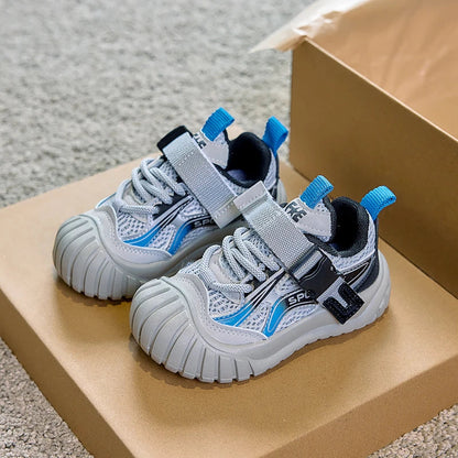 2025 New Fashion Boys Girls Tennis Shoes Toes Capped Comfortable Kids Sneakers Mesh Breathable Children Sports Shoes Trendy Good Vibrations