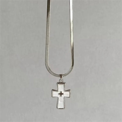 Y2K Cross Necklace With Ins Style Dark Gothic Punk Style Niche Design Unique And Spicy Style Good Vibrations
