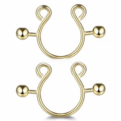 2pcs/set Steel Nipple Clip Rings Round Screw Faux Nipple Faux Nipple Shield Fashion Accessory Clip Design Good Vibrations