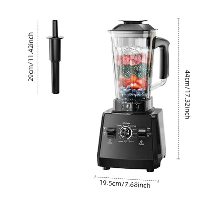 500W Heavy Duty Commercial Blender Stationary Mixer Ice Smoothies Appliances for Kitchen Professional High Power Food Processor Good Vibrations