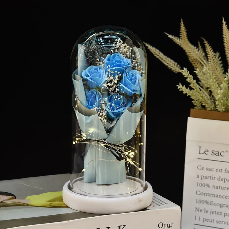 Valentine's Day Gift for Girlfriend Eternal Rose LED Light Flower Luminous Decoration Wedding Decor Creative Mother's Gifts Good Vibrations Adult Super Store