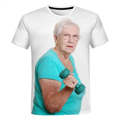 Humorous T-shirt Granny Licking Popsicles - Fashion Style